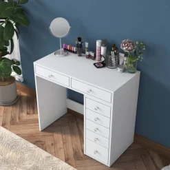 Bijou sminkbord 8 - 90 x 44,5 cm - Vit