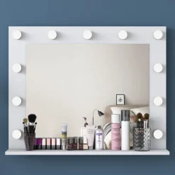 Bijou sminkbord med spegel 18 - 120 x 44,5 cm - Vit