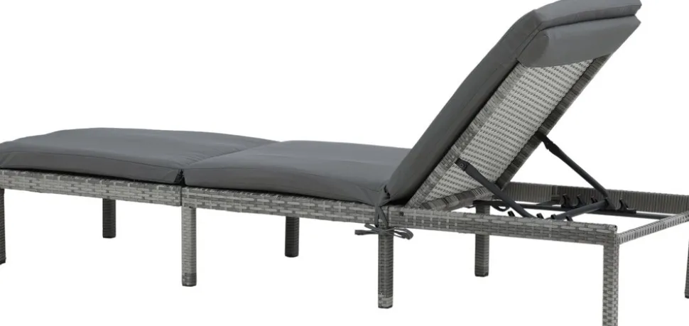 Bilbao solsäng - Grå + Textilskydd för utemöbler