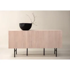 Björkön skänk - Whitewash/svart