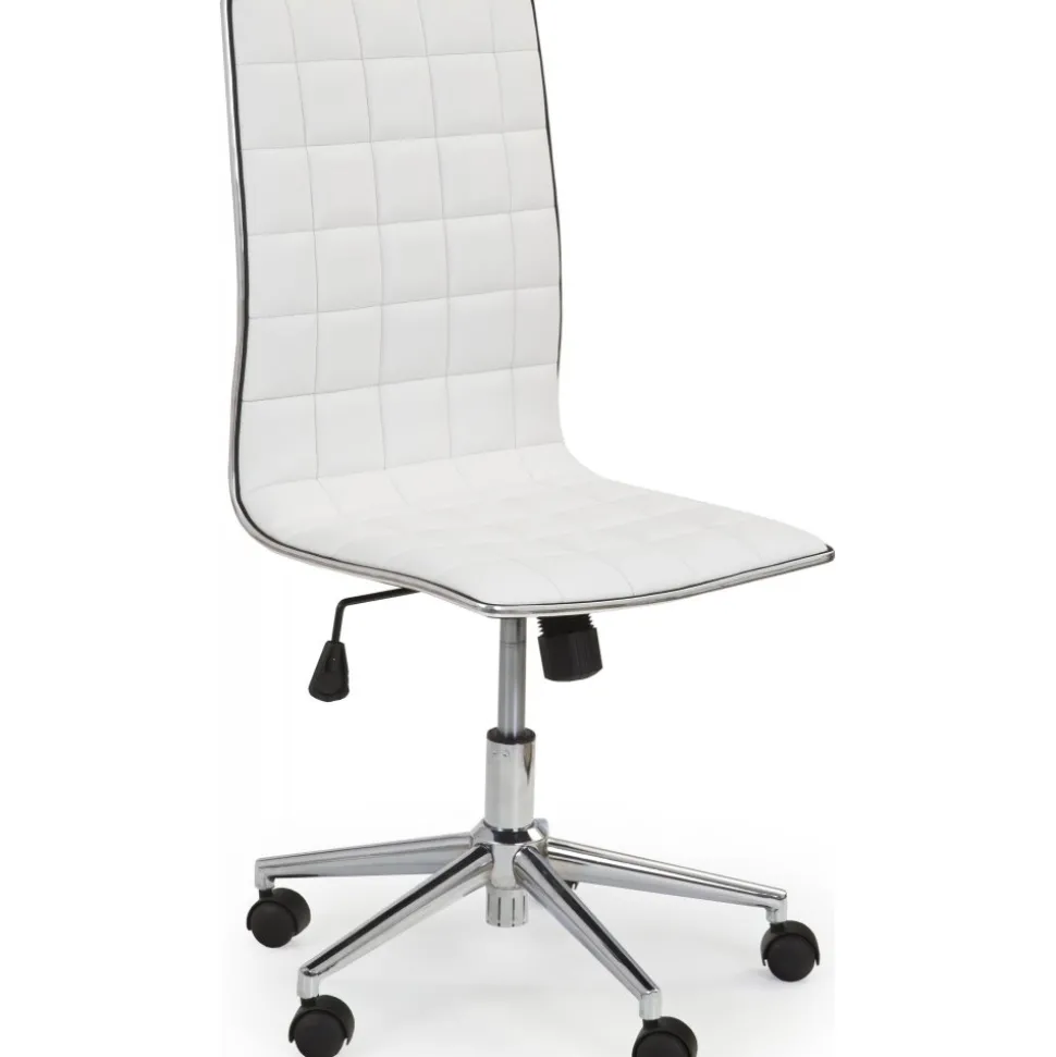 Blakely skrivbordsstol - Vit / Krom