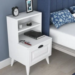Bodö sängbord - Vit