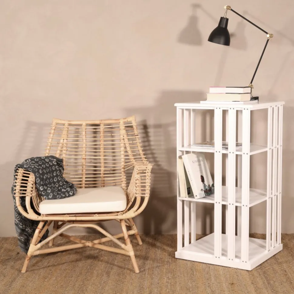 Boksnurra vit - Roterbar 360º - höjd 100 cm