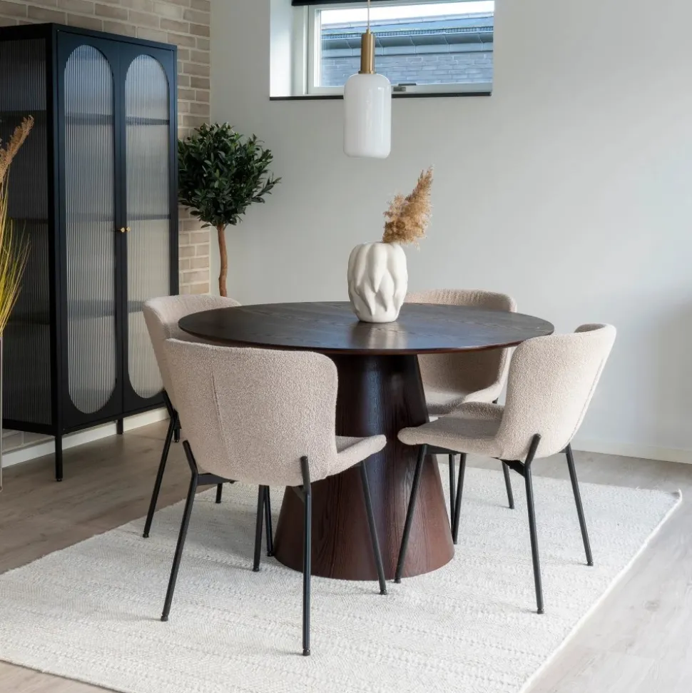 Bolton matgrupp - Mörkbrun/beige + 3.00 x Möbeltassar