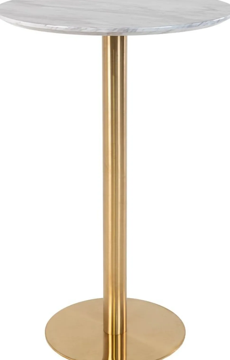 Bolzano Barbord 70 x 70 cm - Marmorimitation/mässing