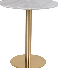 Bolzano Matbord - Marmorimitation/mässing - ø70 + Fläckborttagare för möbler