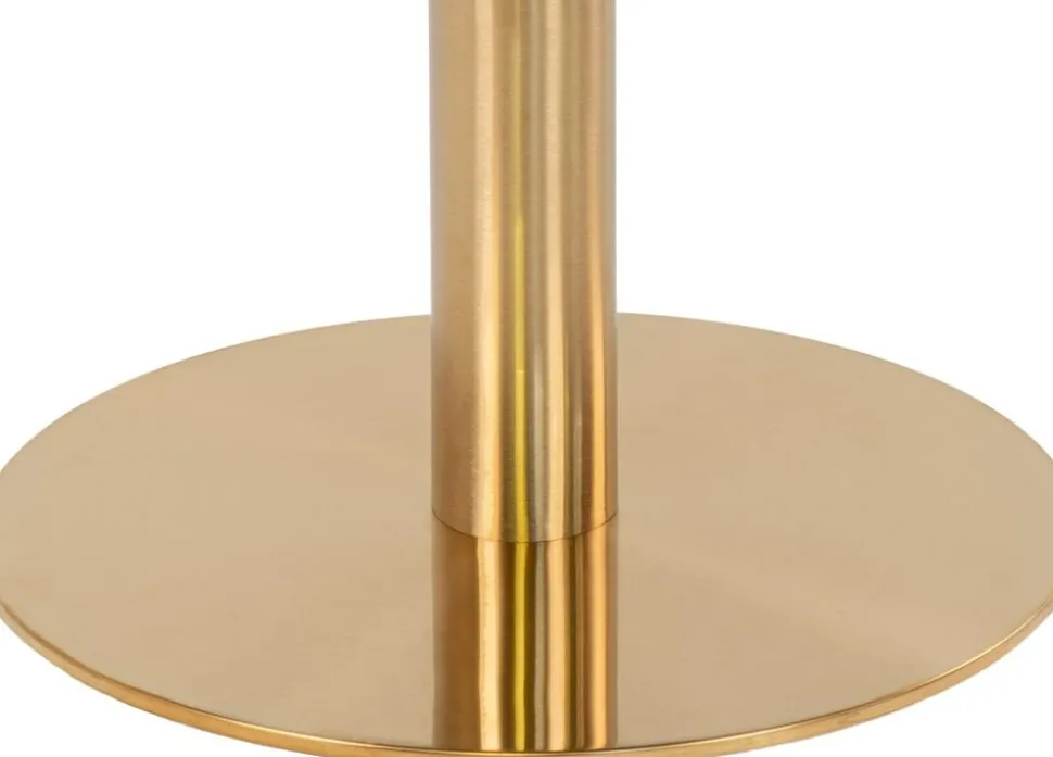 Bolzano Matbord - Marmorimitation/mässing - ø110