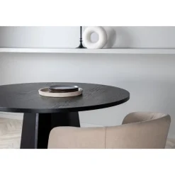 Bootcut matbord Ø110 cm - Svart