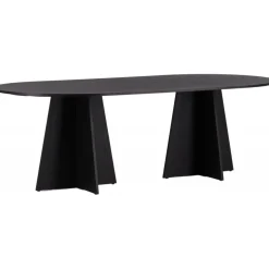 Bootcut matbord 230 x 115 cm - Svart