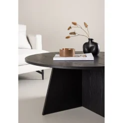 Bootcut soffbord Ø100 cm - Svart