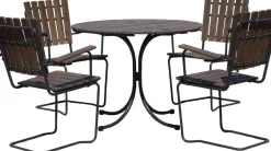 Bord till Matgrupp Vaxholm i fjäderstål (Europa producerad) - Brun + Rengöringsmedel för utemöbler