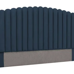 Bornholm sänggavel blå sammet - Valfri bredd