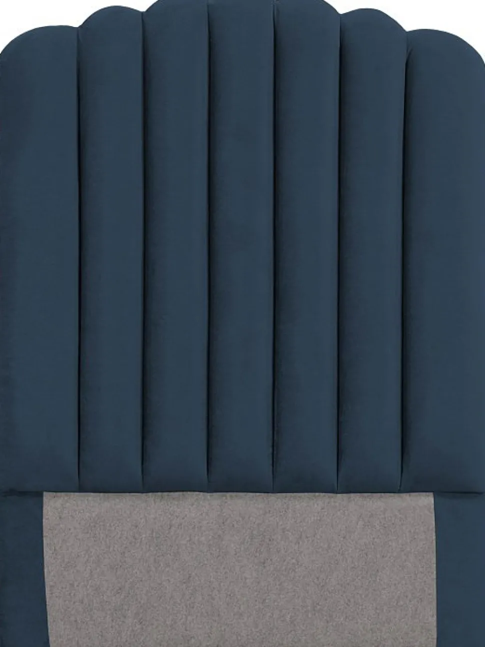 Bornholm sänggavel blå sammet - Valfri bredd