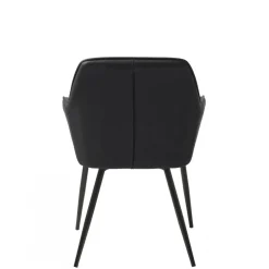 Boston Karmstol i svart PU