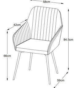 Boston Karmstol i svart PU