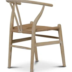 Brandon matstol whitewash med repsits + Stolsdyna