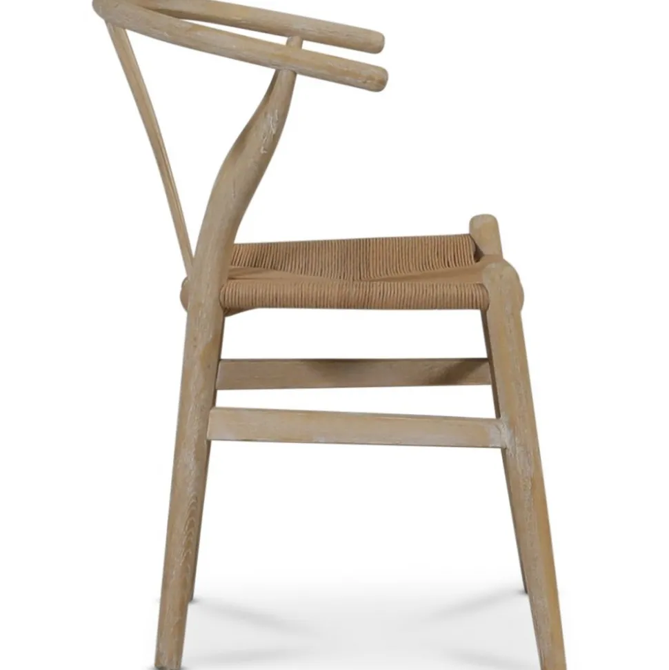 Brandon matstol whitewash med repsits + Möbeltassar