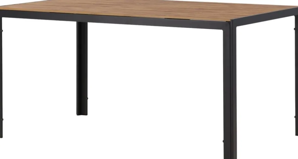 Break matbord 150 x 90 cm - Brun/Svart + Textilskydd för utemöbler