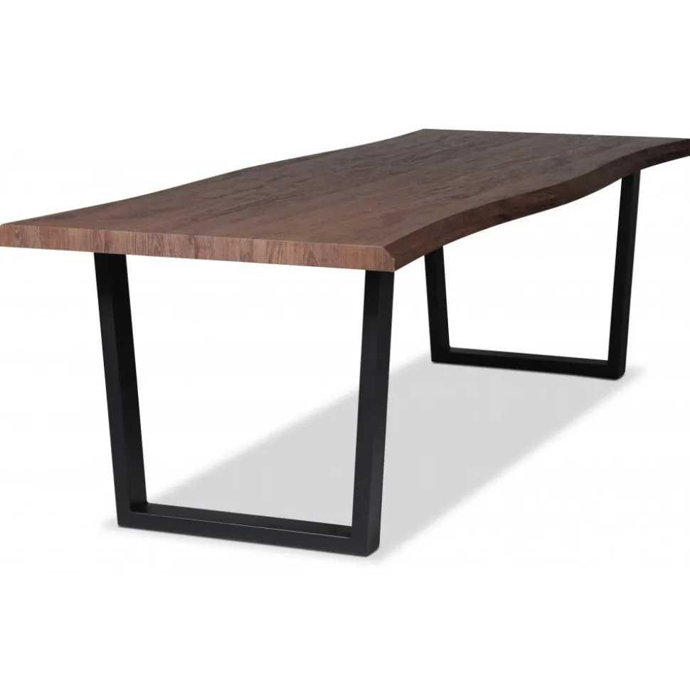 Bretagne matbord 240x100 cm - Brun/svart