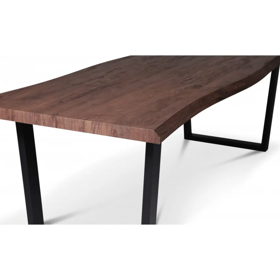 Bretagne matbord 240x100 cm - Brun/svart