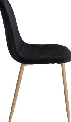 Bridge matstol - Ekimitation/svart sammet