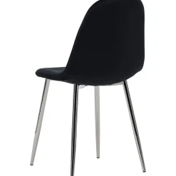 Bridge matstol - Svart sammet/krom