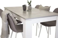 Bridge matstol - Vit/grå