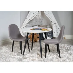 Bridge matstol XXS - Grå sammet