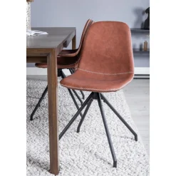 Bridge snurrbar matstol - Brun PU