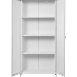 Brisbane vitrinskåp 80x35x175 cm - Vit