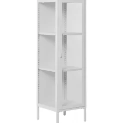 Brisbane vitrinskåp 40x35x140 cm - Vit