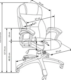 Brooke kontorsstol - Mörkbrun (PU)