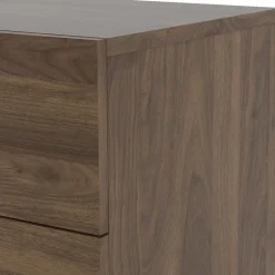 Byrå i valnöt med 8 lådor 140 cm bred