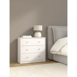 Byrå med 3 lådor - Vit