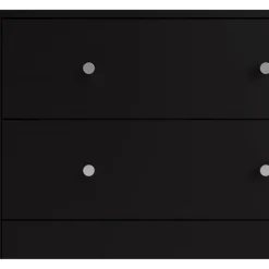 Byrå svart 6 lådor 143 cm bred + Fläckborttagare för möbler