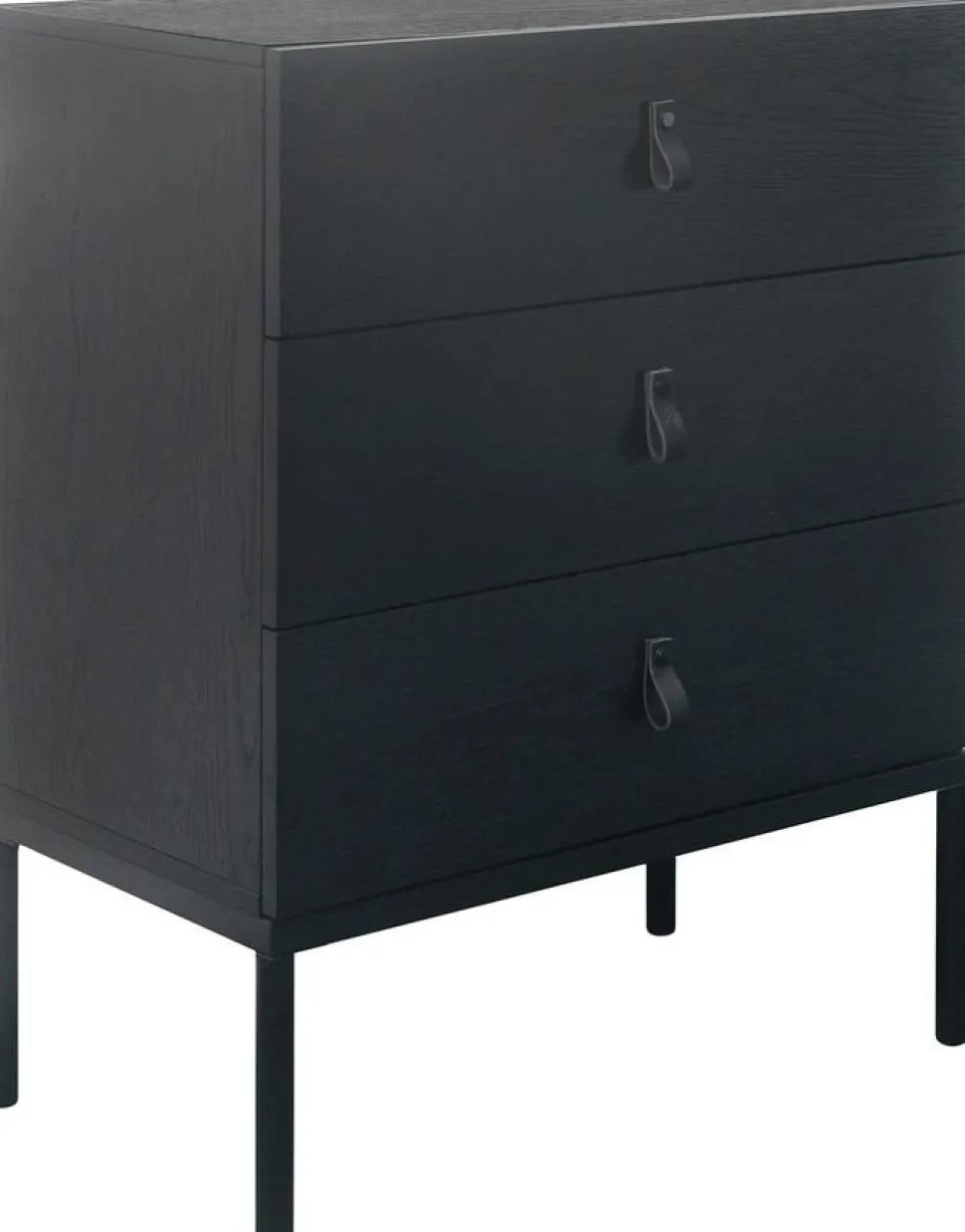 Byrå svart ekfaner 70 cm bred och 85 cm hög