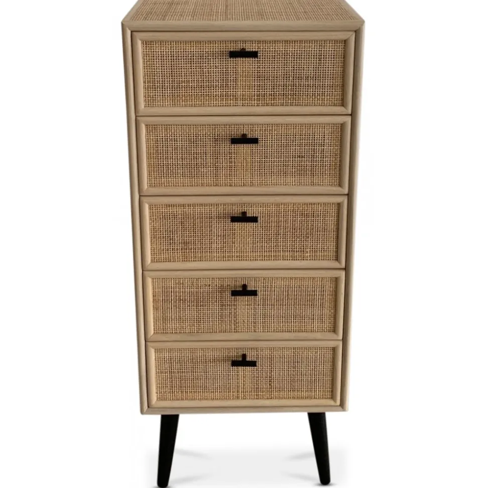 Byrå svart med rotting - React + Fläckborttagare för möbler