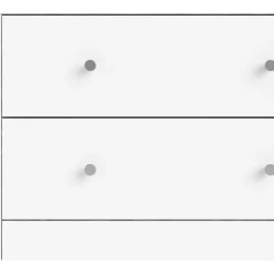 Byrå vit med 6 lådor 143 cm bred + Möbeltassar