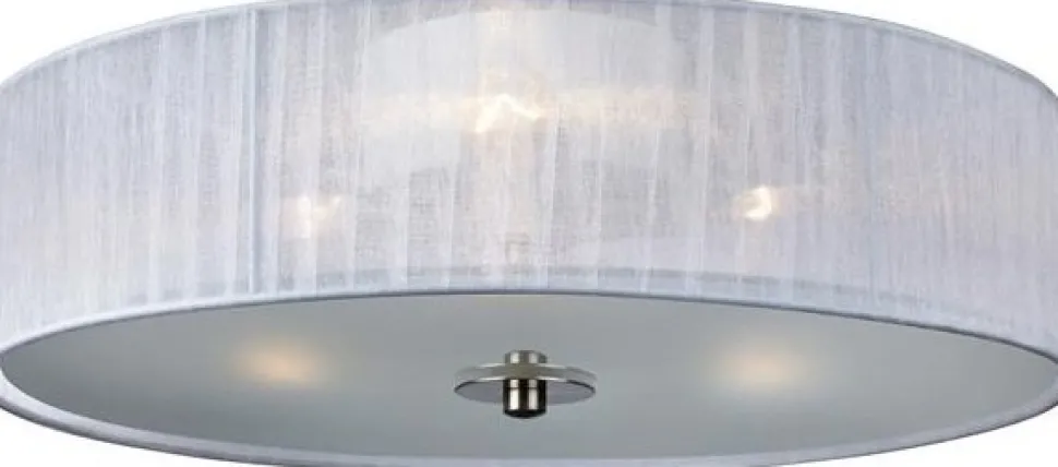 Byske Taklampa - Vit/Frostat glas