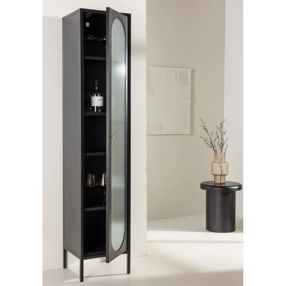 Cali vitrinskåp - Svart