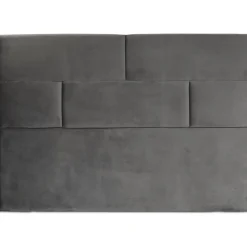 Carpe sänggavel med mönster (Grå sammet) - Valfri bredd