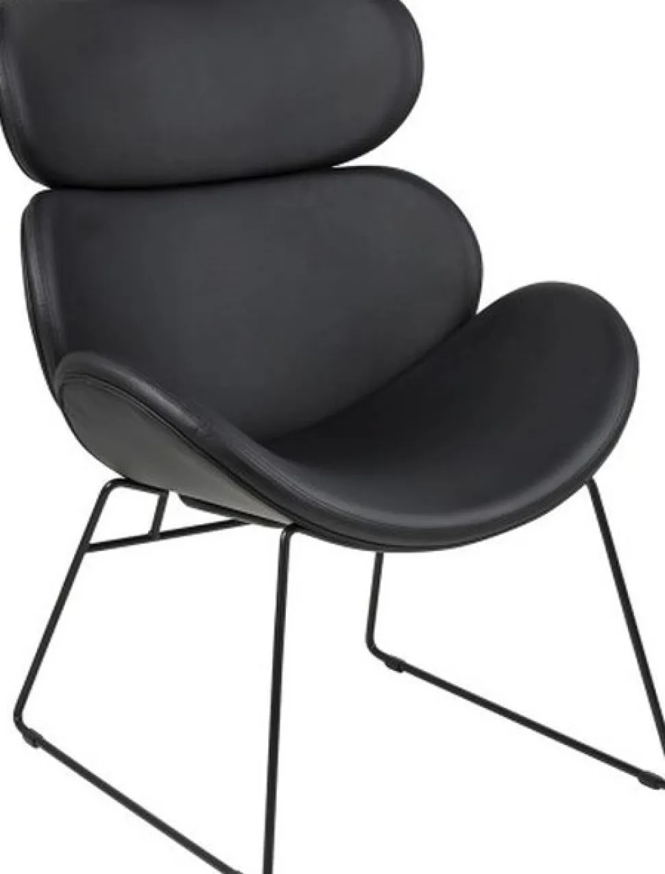 Casar fåtölj i svart PU