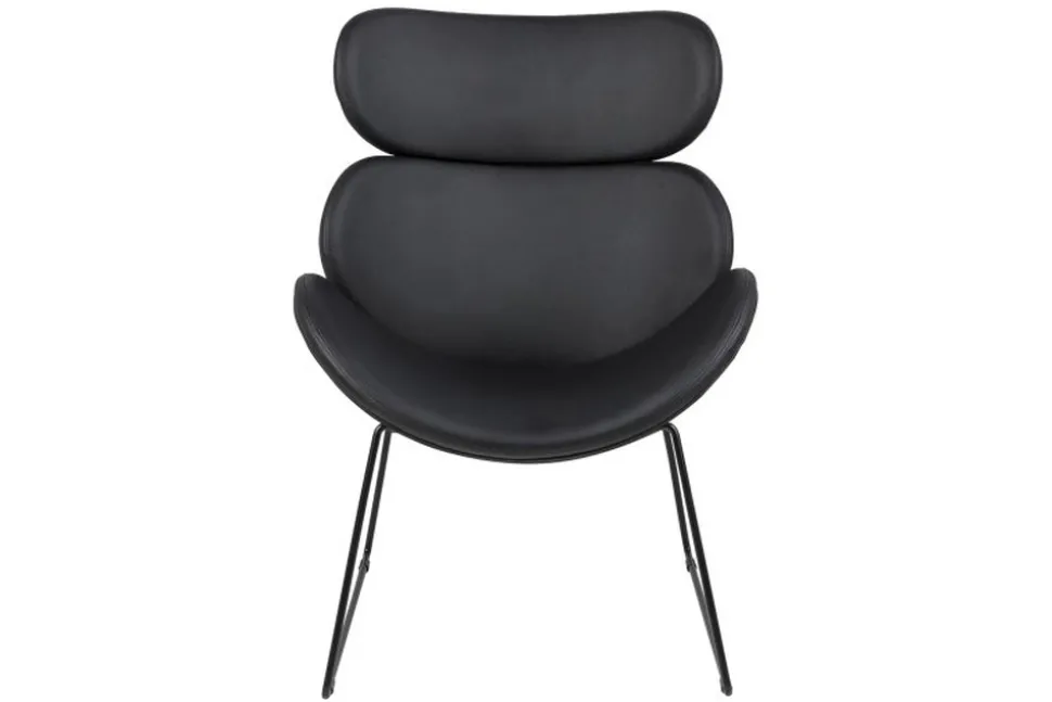 Casar fåtölj i svart PU