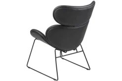 Casar fåtölj i svart PU