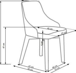 Catrin matstol - Sonoma ek/beige