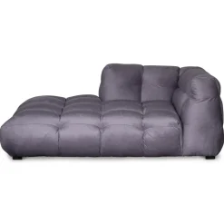 Chaiseloungesoffa i grå sammet