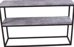 Charlotte avlastningsbord 110 x 30 cm - Svart/betongimitation