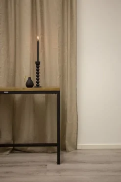 Charlotte avlastningsbord 110 x 30 cm - Svart/teakimitation