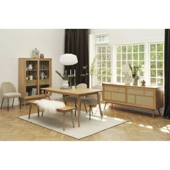 Circus stol i sandfärgad chenille