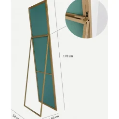 Cool golvspegel 170 cm - Guldram + Glas och Kristallrengöring